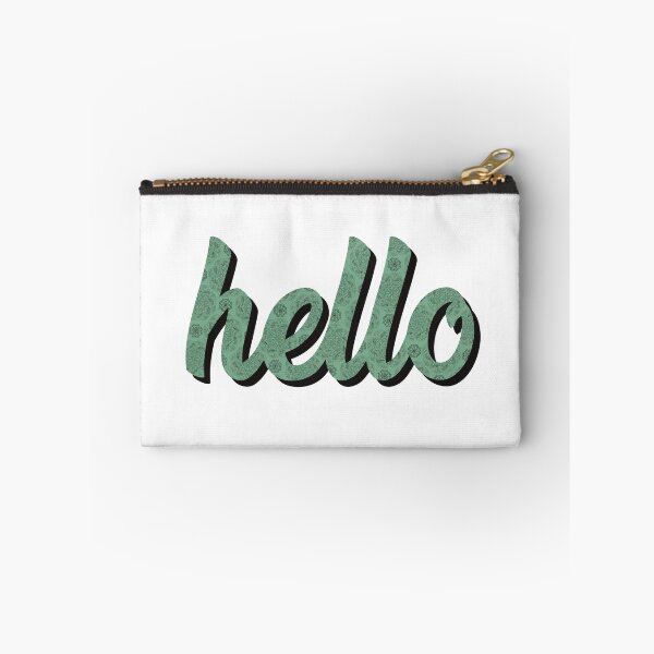 Item preview, “hello” Script Green Paisley Variant  designed and sold by quirkycounselor.