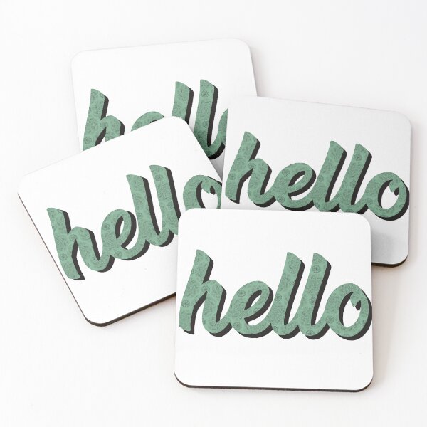 Item preview, “hello” Script Green Paisley Variant  designed and sold by quirkycounselor.