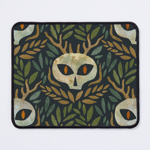 Item preview, Woodland skull stamp designed and sold by Wondroustrange.