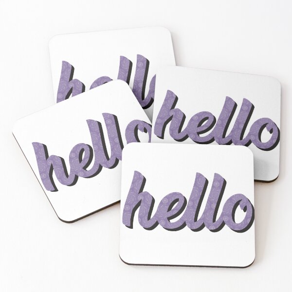 Item preview, “hello” Script Purple Paisley Variant  designed and sold by quirkycounselor.
