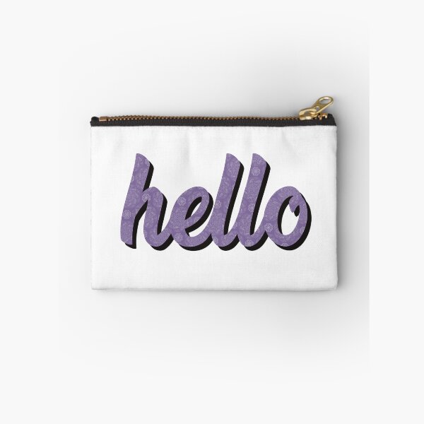 Item preview, “hello” Script Purple Paisley Variant  designed and sold by quirkycounselor.