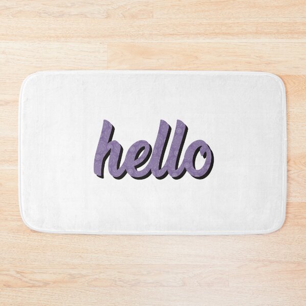 Item preview, “hello” Script Purple Paisley Variant  designed and sold by quirkycounselor.