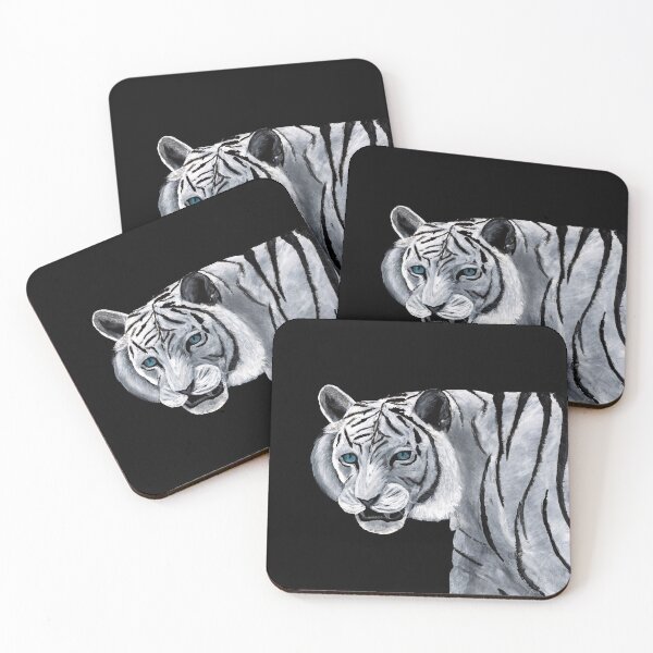Item preview, White Tiger | Watercolor Art by Sulazen designed and sold by SULAZEN.