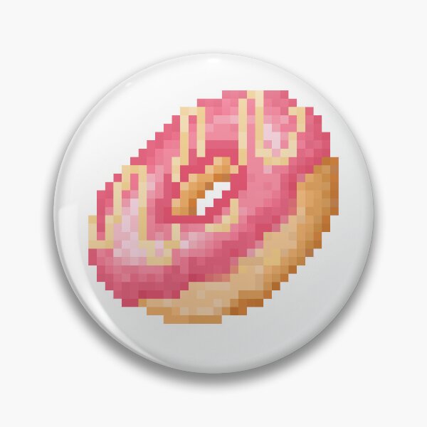 Item preview, Retro Pink Pixel Drizzle Donut designed and sold by 8BitTrip.