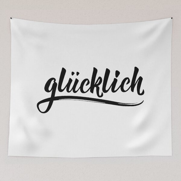Item preview, Glücklich. German text: Happy. designed and sold by pidzam4e.