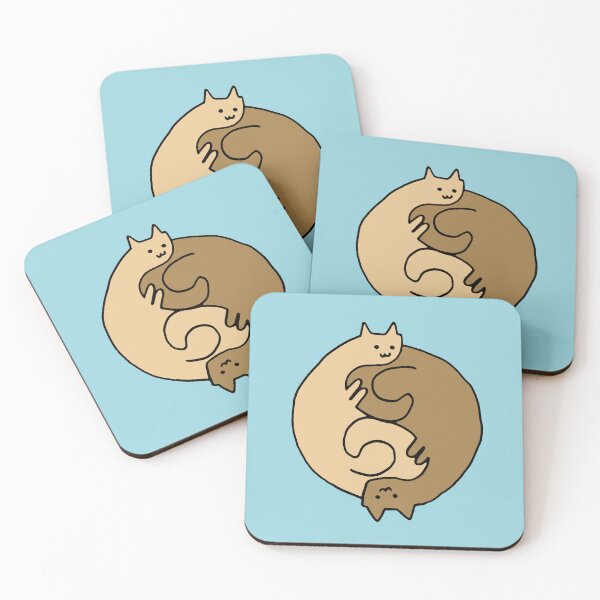 Item preview, Dual Cat Yin Yang in Brown designed and sold by ertysaurus.