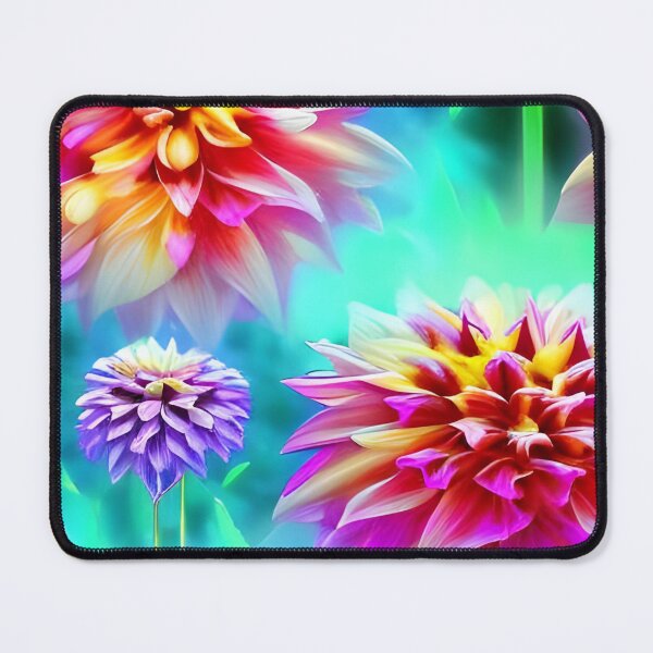 Item preview, Colorful Dahlia Flowers Pattern designed and sold by The Love Quill.