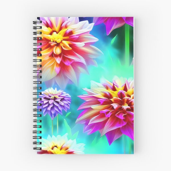 Item preview, Colorful Dahlia Flowers Pattern designed and sold by The Love Quill.