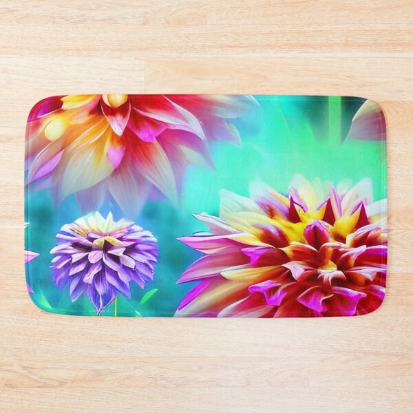 Item preview, Colorful Dahlia Flowers Pattern designed and sold by The Love Quill.