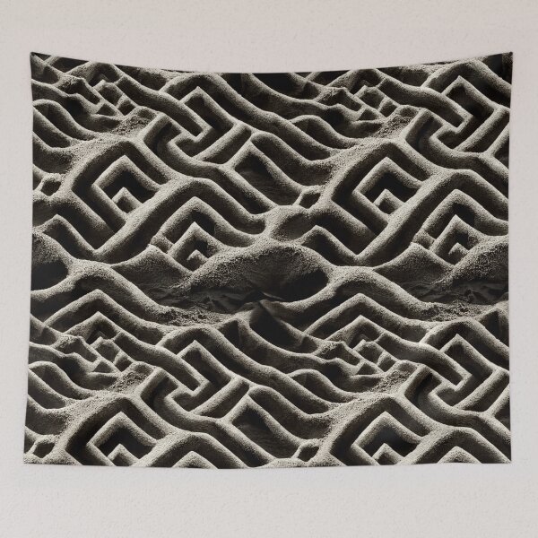 Item preview, Broken sand labyrinth as a rhombus pattern designed and sold by Stepan Melnikov | Midpatterns.