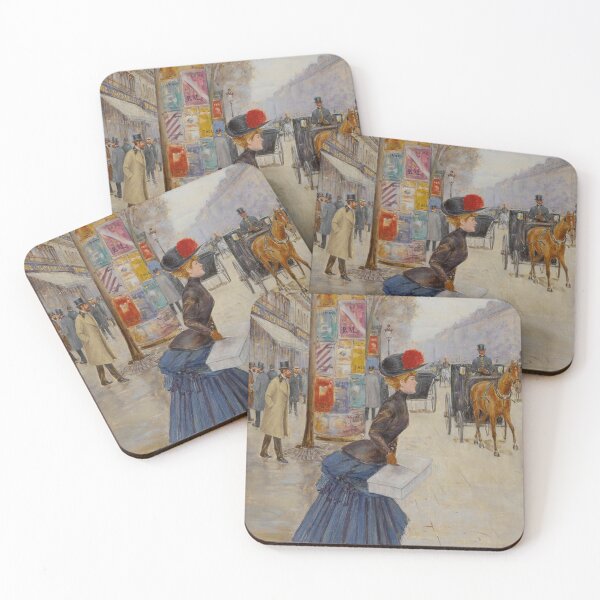 Item preview, Jeune femme traversant le boulevard by Jean Béraud  designed and sold by RickE.