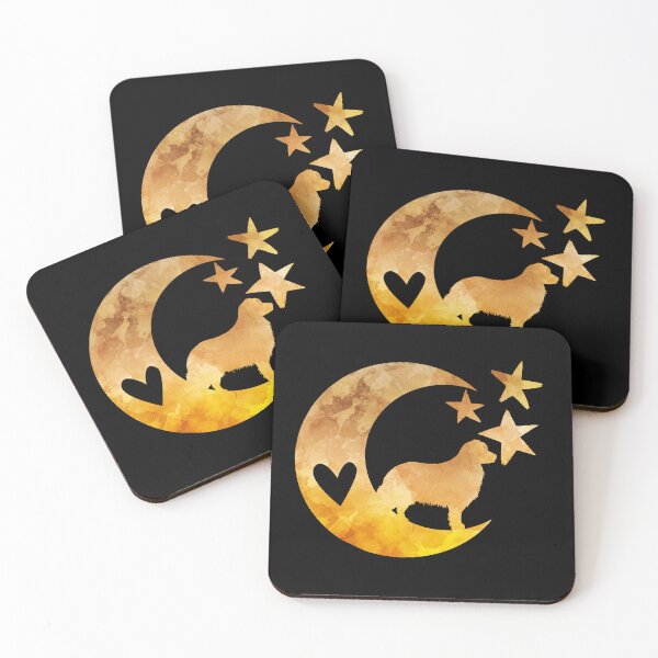 Item preview, Australian Shepherd Aussie Dog Moon Stars Art designed and sold by BittenByErmines.