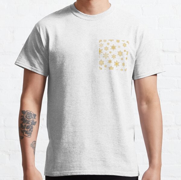 Snowflakes - gold - pattern Classic T-Shirt