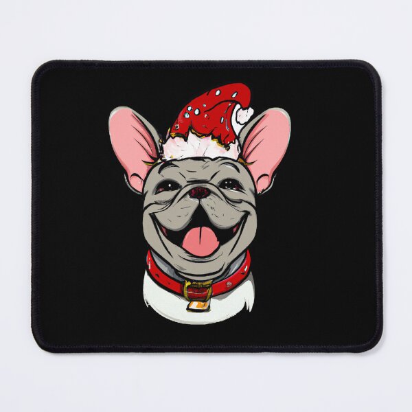 Item preview, Adorable Christmas French Bulldog Art – Festive Frenchie Dog in Santa Hat designed and sold by Vividality.