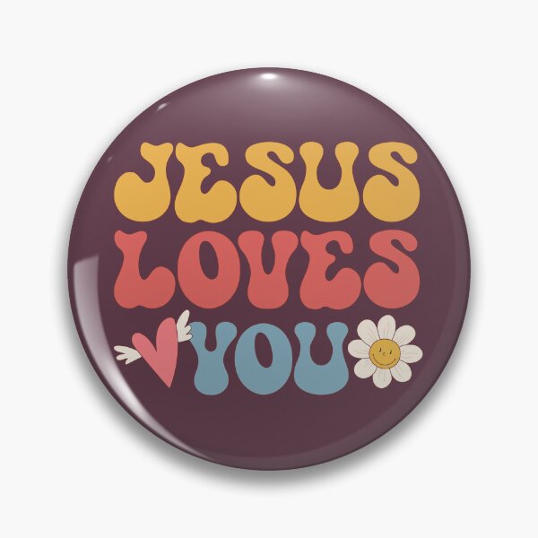 Item preview, Groovy Jesus Loves You Christian 70's Hippie designed and sold by OliviaGbyKyro.