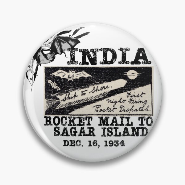Item preview, INDIA - 1930s rocket mail night flight experimental flight  designed and sold by BitterGrounds.