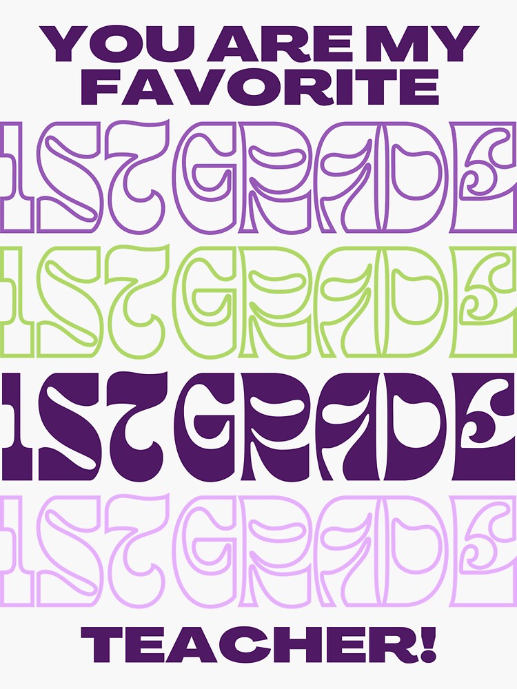 "Best First Grade Teacher" Sticker for Sale by superteachers Redbubble