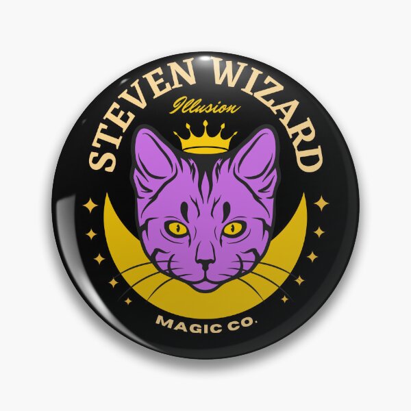 Item preview, STEVEN NAME: STEVEN WIZARD PURPLE CAT DESIGN. designed and sold by AlexRelax.