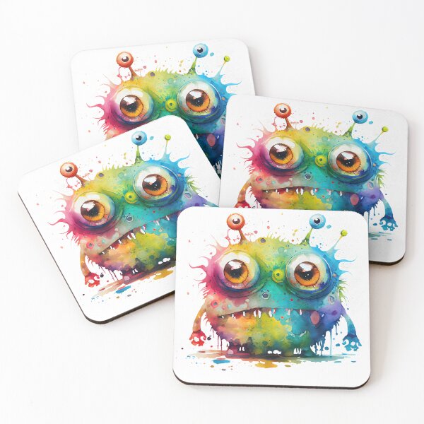Item preview, Monster Inside Cute Watercolor Bright Rainbow Colors Monster  designed and sold by CGSGraphics.