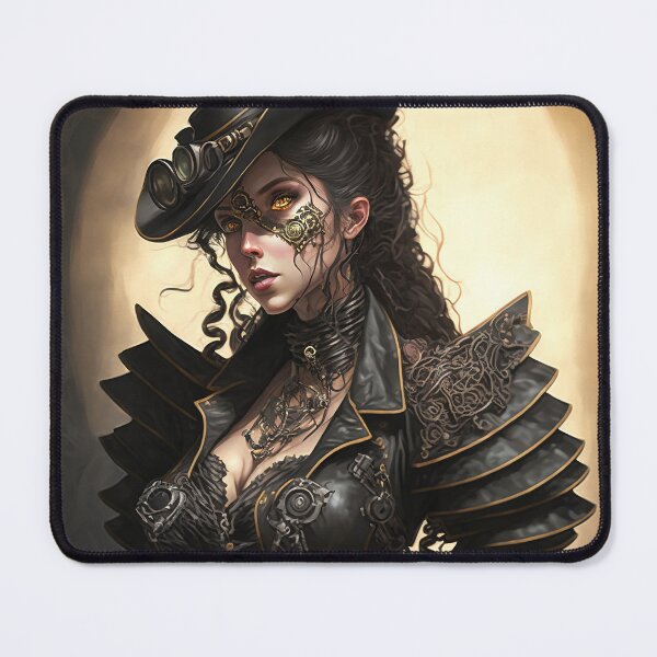 Item preview, Steampunk Woman in Black designed and sold by GummywormDesign.