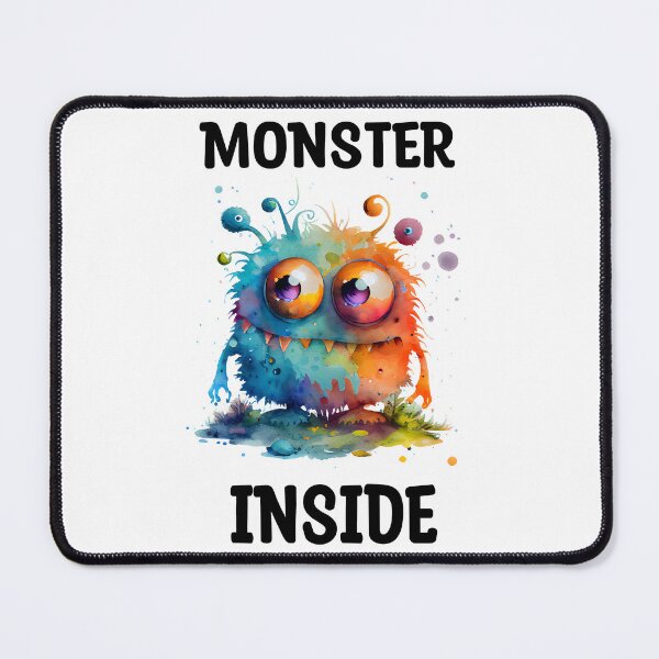 Item preview, Monster Inside Cute Watercolor Bright Orange and Blue Colored Monster designed and sold by CGSGraphics.