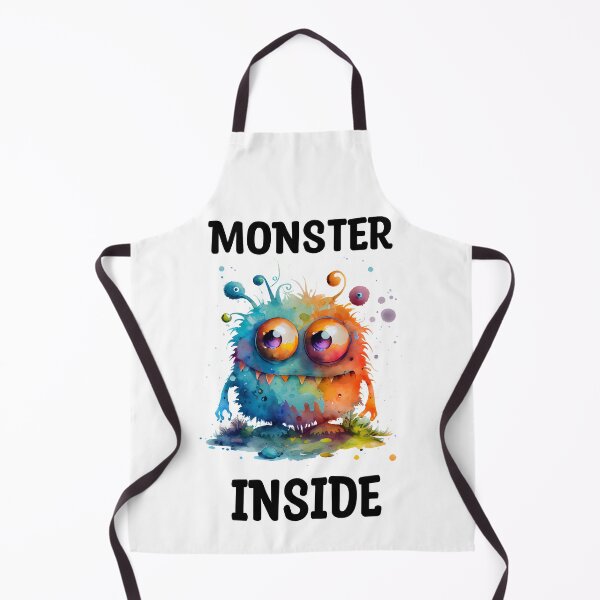 Item preview, Monster Inside Cute Watercolor Bright Orange and Blue Colored Monster designed and sold by CGSGraphics.