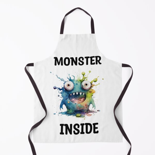 Item preview, Monster Inside Cute Watercolor Bright Blue and Green Excited Monster designed and sold by CGSGraphics.