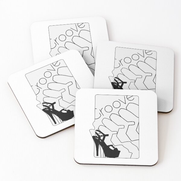 Item preview, Black and White 70's Groove Heel - Sticker Design designed and sold by Soratern.