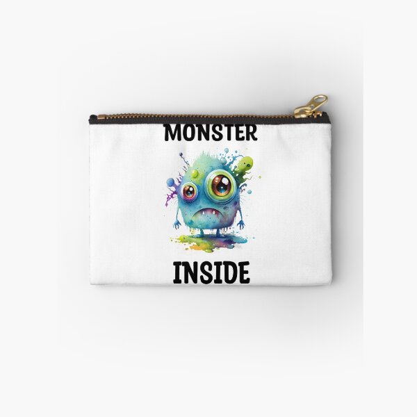 Item preview, Monster Inside Cute Watercolor Bright Blue and Green Sad Monster  designed and sold by CGSGraphics.