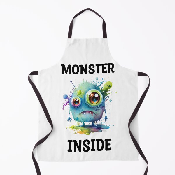Item preview, Monster Inside Cute Watercolor Bright Blue and Green Sad Monster designed and sold by CGSGraphics.