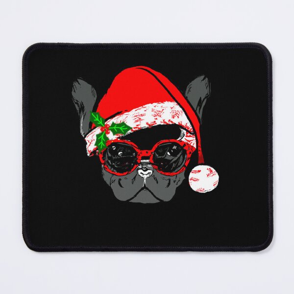 Item preview, Adorable Christmas French Bulldog Art – Festive Frenchie Dog in Santa Hat designed and sold by Vividality.
