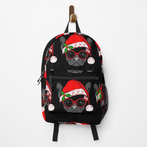 Item preview, Adorable Christmas French Bulldog Art – Festive Frenchie Dog in Santa Hat designed and sold by Vividality.