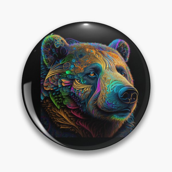 Item preview, Beautiful psychedelic bear face designed and sold by Victorsju.
