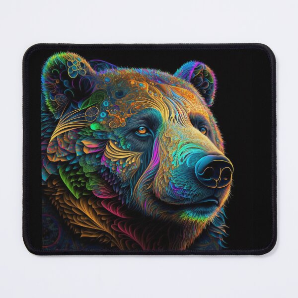 Item preview, Beautiful psychedelic bear face designed and sold by Victorsju.