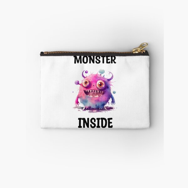 Item preview, Monster Inside Cute Watercolor Bright Pink and Purple Colored Monster  designed and sold by CGSGraphics.
