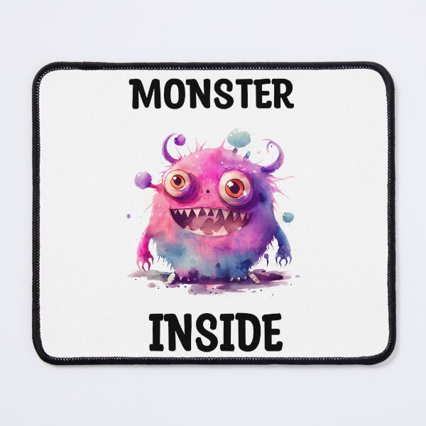 Item preview, Monster Inside Cute Watercolor Bright Pink and Purple Colored Monster  designed and sold by CGSGraphics.