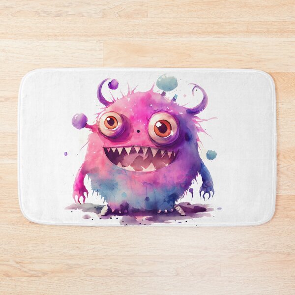 Item preview, Monster Inside Cute Watercolor Bright Pink and Purple Colored Monster  designed and sold by CGSGraphics.