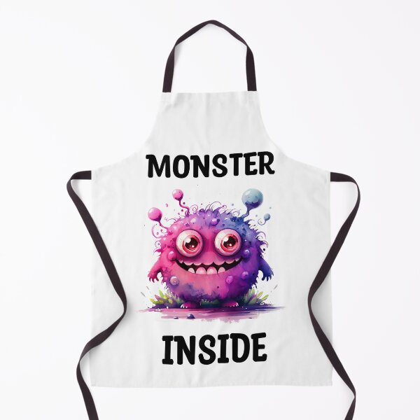 Item preview, Monster Inside Cute Happy Watercolor Bright Pink and Purple Colored Monster designed and sold by CGSGraphics.