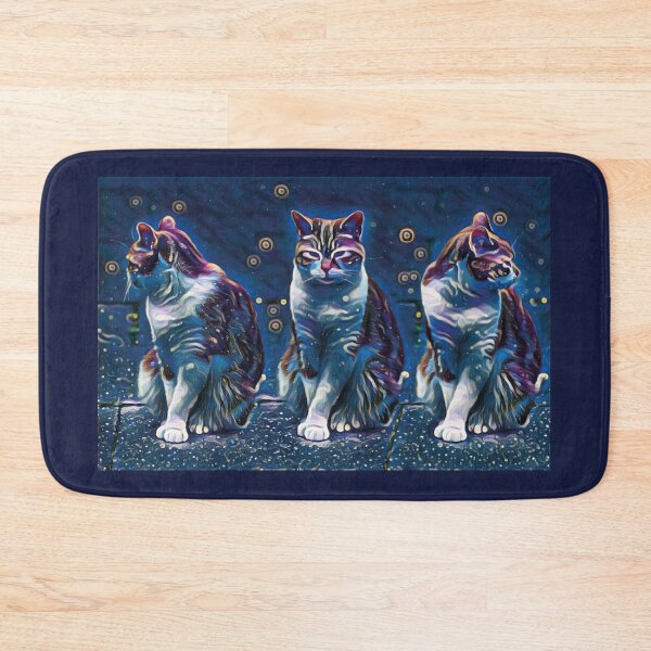 Item preview, Três gatos sentados observando a paisagem designed and sold by GirlaineSQ.