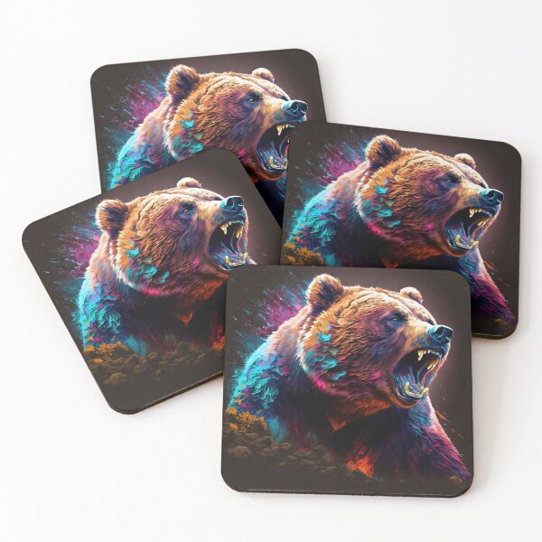 Item preview, Beautiful psychedelic furious bear  designed and sold by Victorsju.