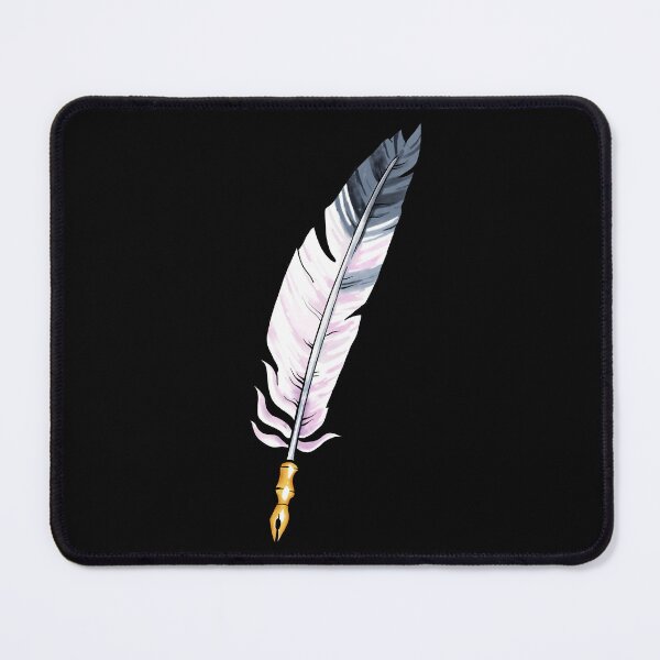 Item preview, Pastel Quill - Feather pen on black designed and sold by Ellen Wilberg.