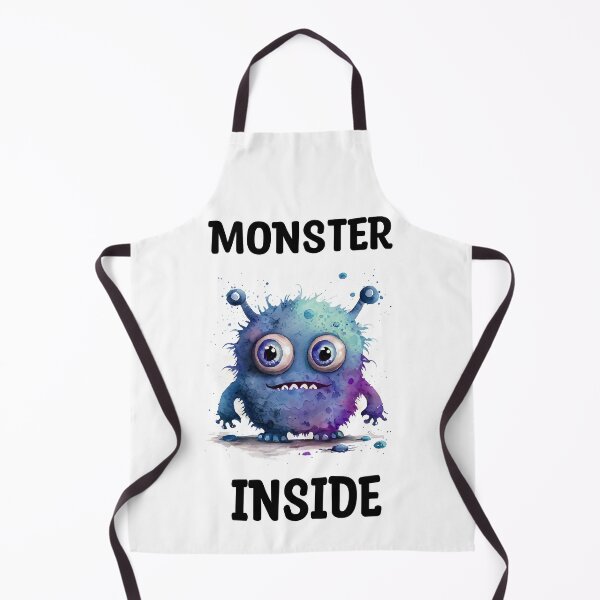 Item preview, Monster Inside Cute Goofy Happy Watercolor Blue Colored Monster designed and sold by CGSGraphics.