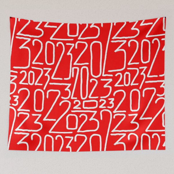 Item preview, Pattern with and drawn 2023 number. New year typography. Simple kids drawing style. designed and sold by hmorena.