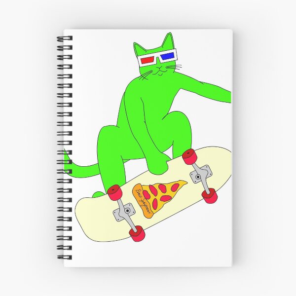 Item preview, Psychedelic Skateboarding Pizza Cat - Z-Cat #2 designed and sold by Brock Springstead.