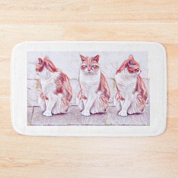 Item preview, Três Gatinhos rosa sentados olhando a paisagem designed and sold by GirlaineSQ.