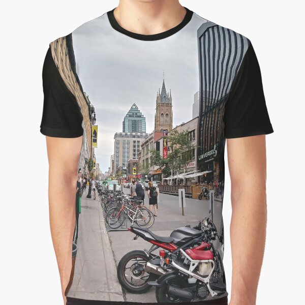 Montreal, #Montreal #City, #MontrealCity, #Canada, #buildings, #streets, #views, #people, #tourists, #pedestrians, #architecture, #flowers, #monuments, #sculptures, #Cathedral, #Commercial #building Graphic T-Shirt