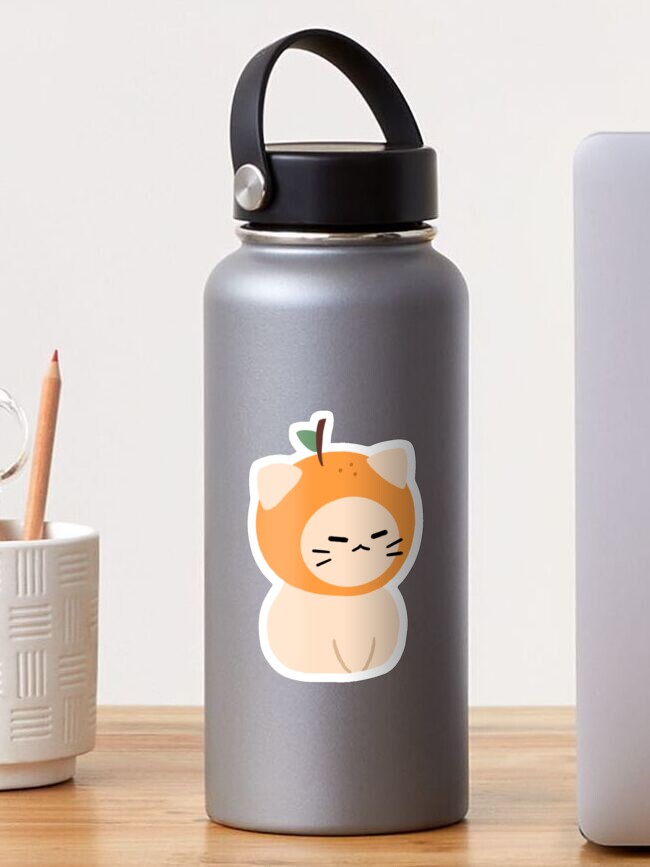 Thumbnail 1 of 3, Sticker, Tangerine kitty designed and sold by sevenorbit.