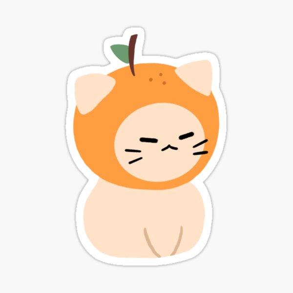 Vista previa del artículo con la obra «Gatito mandarina», diseñado y vendido por snoozzee.