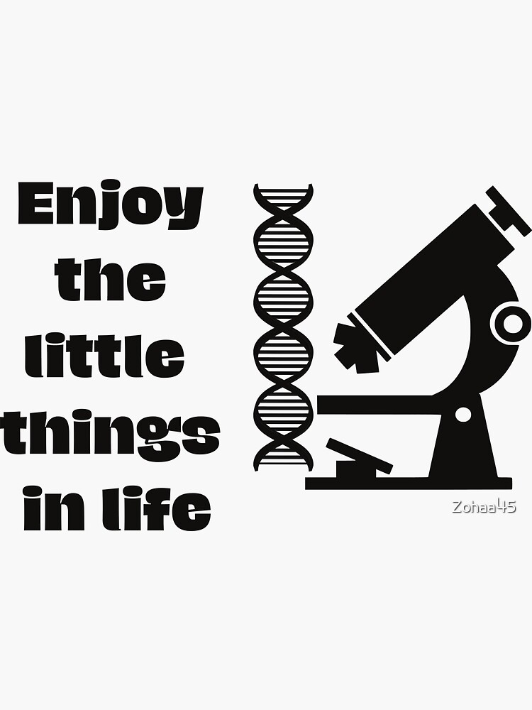 "Funny microscope, microbiologists biology nerd science lab" Sticker