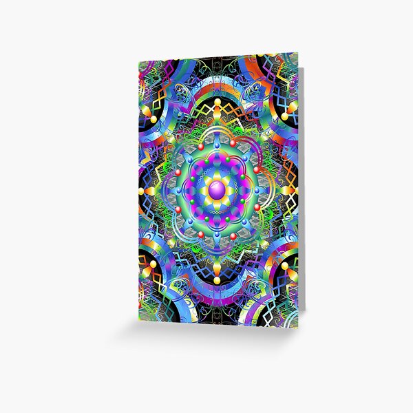 Mandala Universe Psychedelic Greeting Card